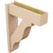 Ekena Millwork 8-in W x 26-in D x 34-in H Funston Block Rough Cedar Woodgrain TimberThane Outlooker, Primed Tan OUTUR080X26X34FST44RCPR - alternate 2